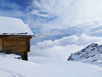 Snowcapped mountains against sky