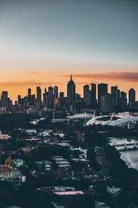 Cityscape at sunset