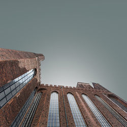 Low angle view of building against clear sky