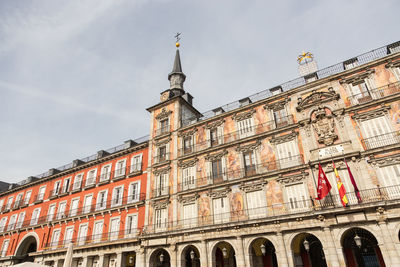 Low angle view of building against sky