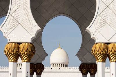 View of mosque against clear sky