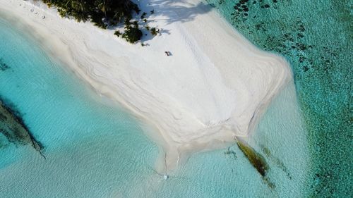 High angle view of beach