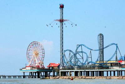 Low angle view of tower against clear sky