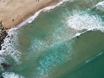 High angle view of beach