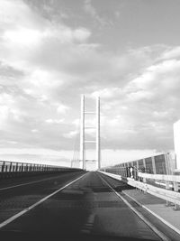 View of road against cloudy sky