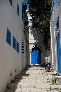 Narrow alley amidst old buildings