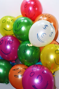 Close-up of multi colored balloons