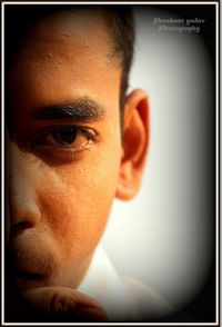 Close-up portrait of young woman