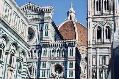 Low angle view of church buildings in florence city italy