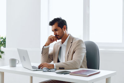 Businesswoman working at office