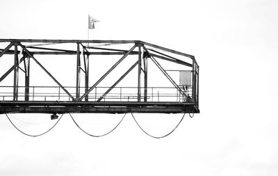 Low angle view of bridge against clear sky