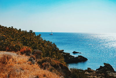 Scenic view of sea against sky