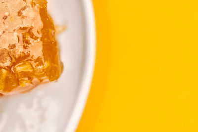 High angle view of ice cream in plate