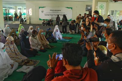 Group of people in market