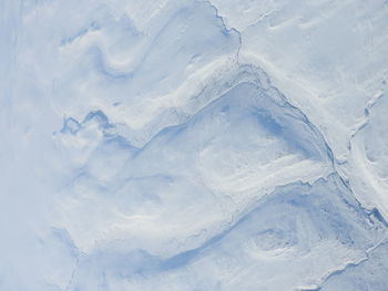 High angle view of snowcapped landscape