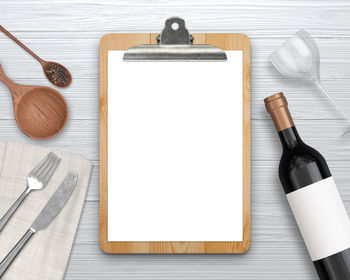 High angle view of pen on table