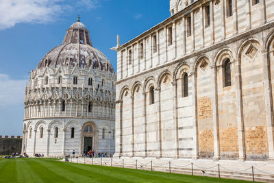 The pisa baptistery of st. john and the primatial metropolitan cathedral of the assumption of mary