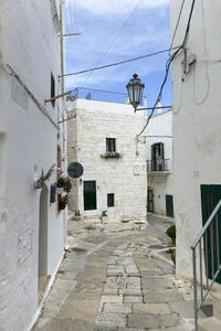 Alleyway in ostuni, a city in apulia, italy