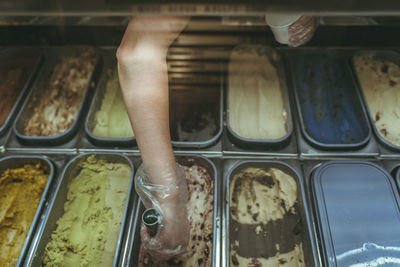 Colourful ice cream parlour