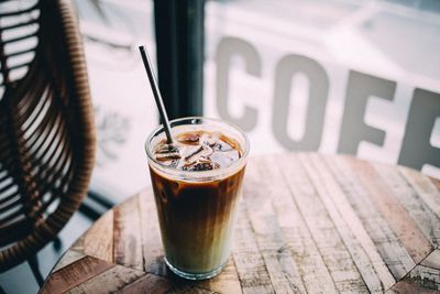 Close-up of drink on table