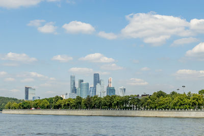 Buildings against sky in city