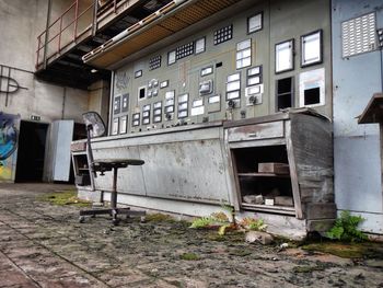 Interior of abandoned building