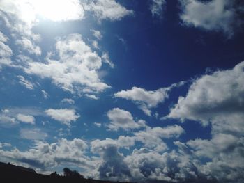 Low angle view of cloudy sky