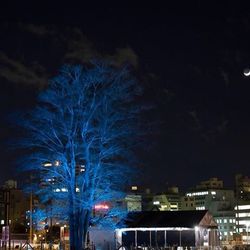 Illuminated city at night