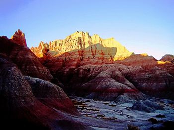 Rock formations in mountains