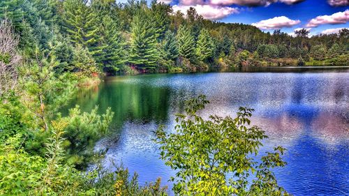 View of lake with trees in background