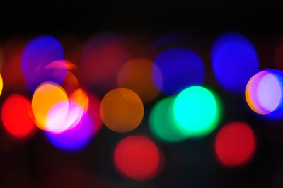 Defocused image of illuminated lights