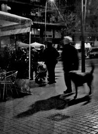 Woman standing in city