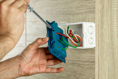 Remove the power electric plug socket from the outlet box  to check the voltage with a screwdriver.