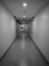 Empty corridor of building