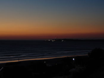 View of sea at sunset