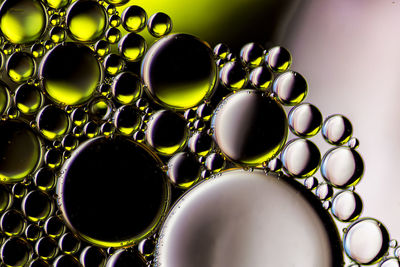 Close-up of bubbles in liquid