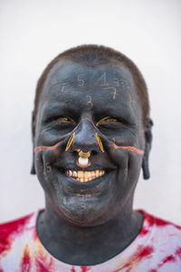 Close-up portrait of smiling man