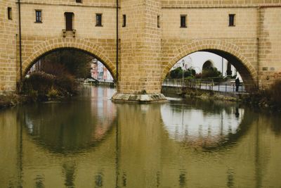 Reflection of built structure in canal