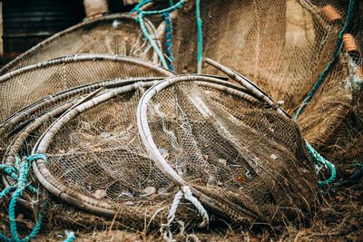 Close-up of fishing net