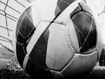 Close-up of soccer ball