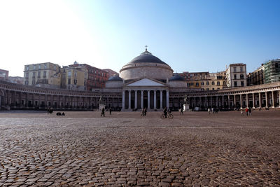 Facade of san francesco di paola against clear sky