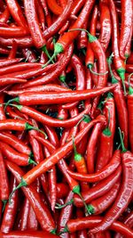 Full frame shot of red chili peppers