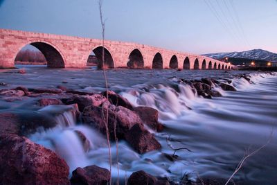 Scenic view of bridge over river