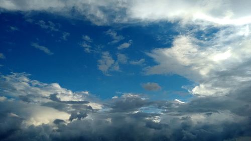 Low angle view of cloudy sky