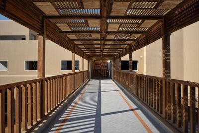 Empty corridor of building