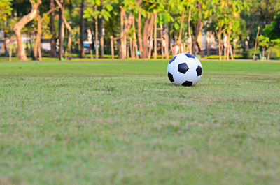 Soccer ball on field