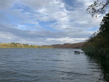 Scenic view of river against sky