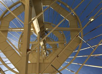 Low angle view of ferris wheel against sky