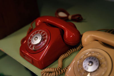 Red and yellow retro landline