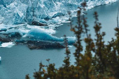 Scenic view of frozen lake